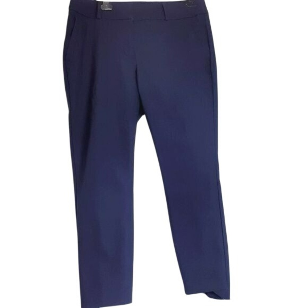 Ann Taylor LOFT Petite‎ 8 Navy Blue Cropped Dress Pants Career Office Business